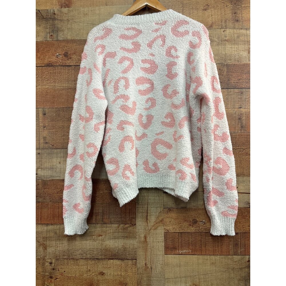 Pink & White Leopard Print Sweater & Shorts Set - Picture 8 of 10